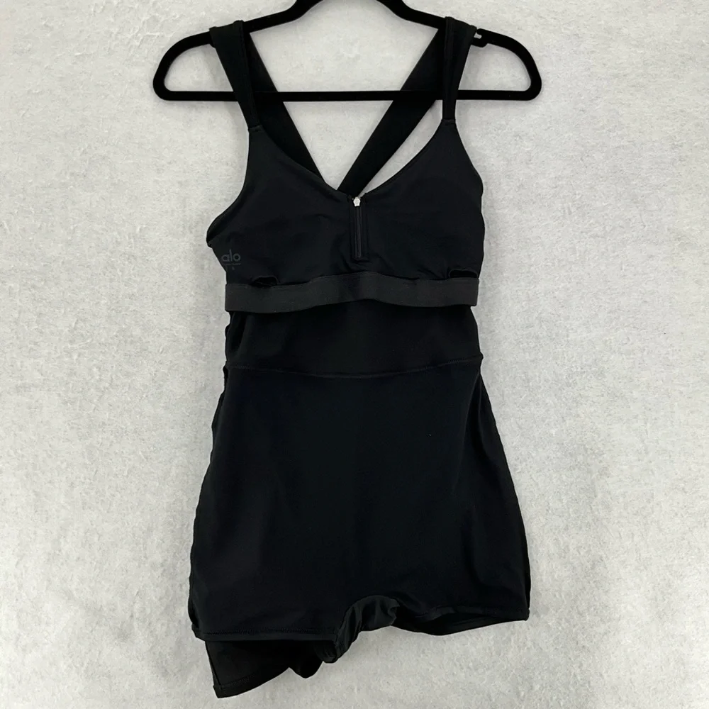 Alo Yoga Women's Alosoft Showcase Stretch Jersey Dress -‎ Black Small